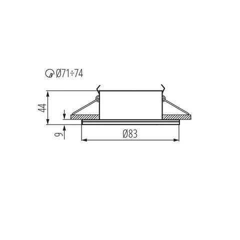 Baderomslampe QULES KANLUX GU10