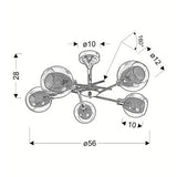 Hengelampe OZZO Candellux E14 - Sølv