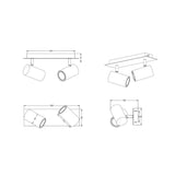 Spotskinne MARLEY Trio GU10 - Gull