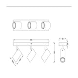 Spotskinne MARLEY Trio GU10 - Gull