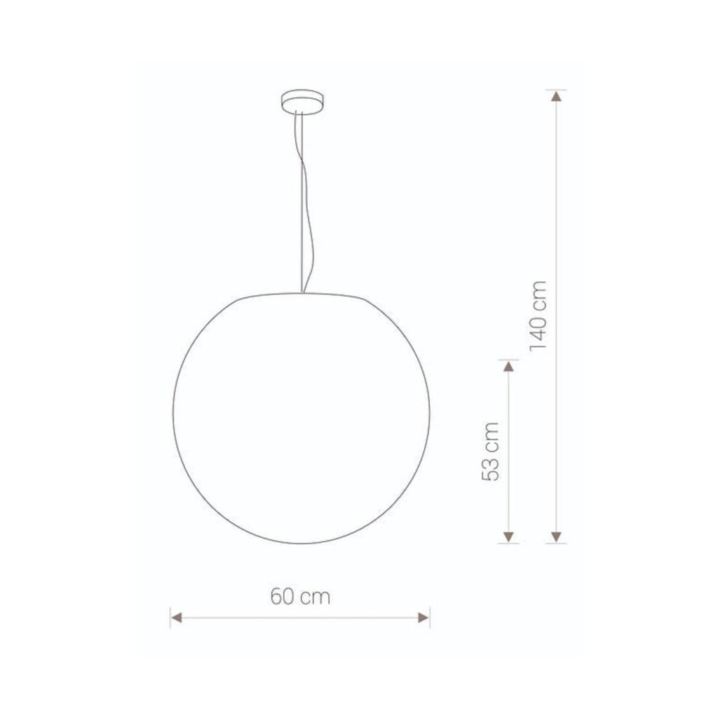 Utendørs taklampe CUMULUS TK Lighting E27 - Hvit