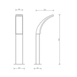 Utelampe LAKKO Inspire LED 56cm - Sort