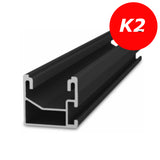 K2-SINGLE Rail 4,4m sort (2stk)