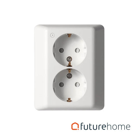 Stikk dobbel innfelt ZigBee 3.0 hvit