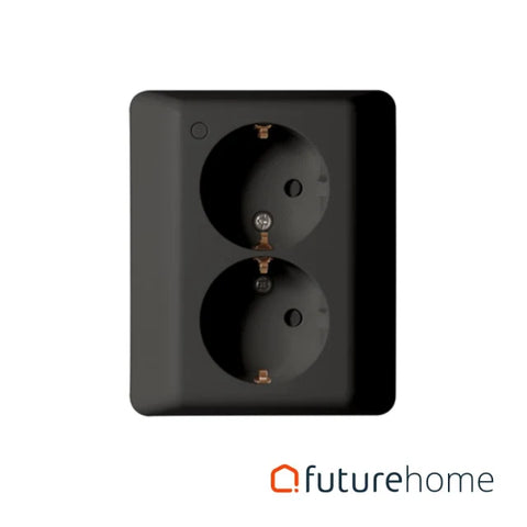 Stikk dobbel innfelt ZigBee 3.0 sort