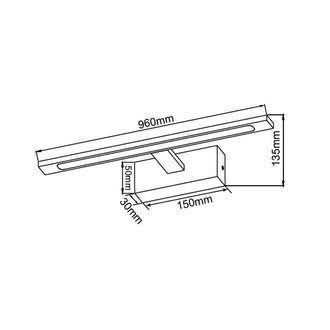 Baderomslampe ISLA LED 96cm