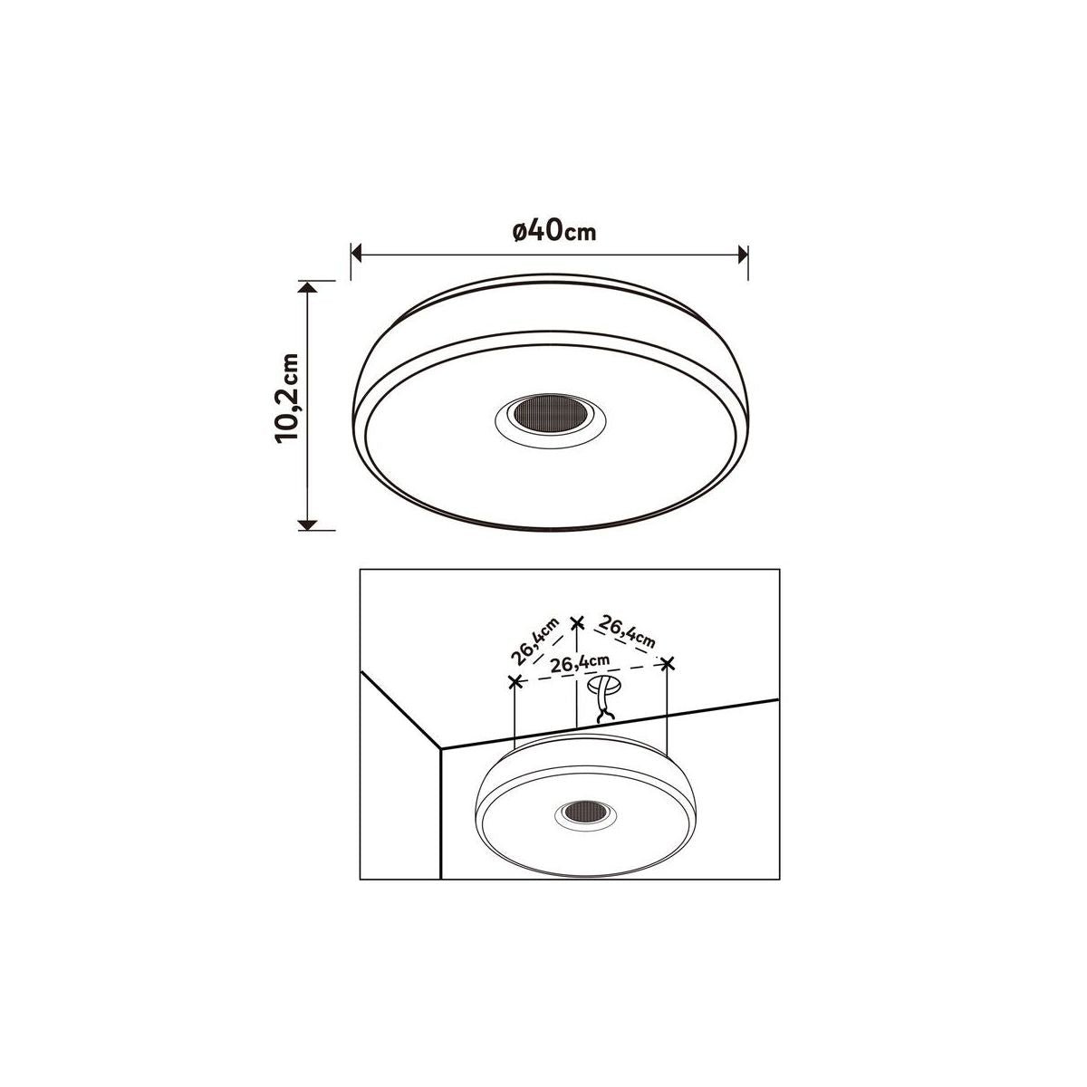 Baderomslampe PARABOLIC Inspire LED - Hvit