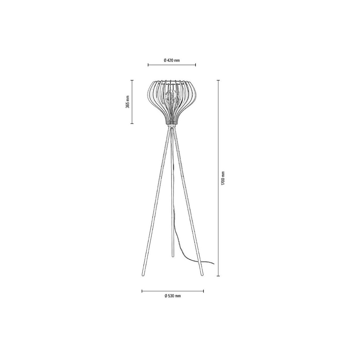 Gulvlampe ARATA Spot-Light E27