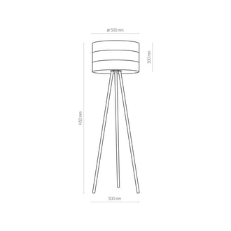 Gulvlampe TAGO TK LIGHTING E27 - Sølv
