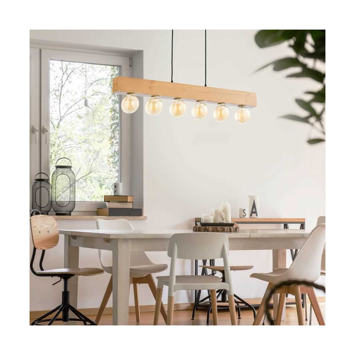 Hengelampe ARTWOOD TK Lighting 6xE27
