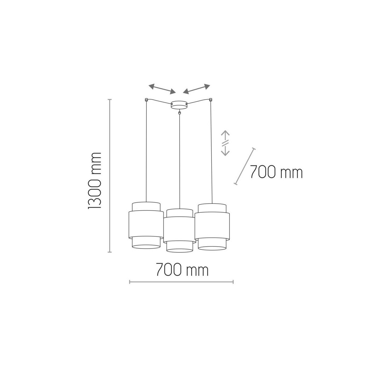 Hengelampe BOHO TK Lighting 3xE27