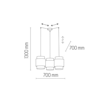 Hengelampe BOHO TK Lighting 3xE27