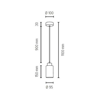 Hengelampe BOSCO Spot-Light E27 Hvit