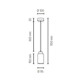 Hengelampe BOSCO Spot-Light E27 Hvit