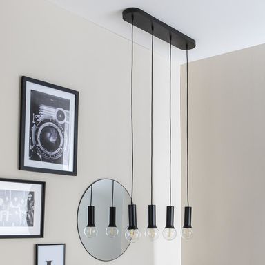 Hengelampe Hoki Inspire 4xE27 - Sort