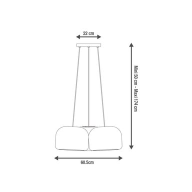 Hengelampe LINDEN Inspire 3xE27 - Beige