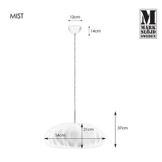 Hengelampe MIST Markslojd E27 - Hvit