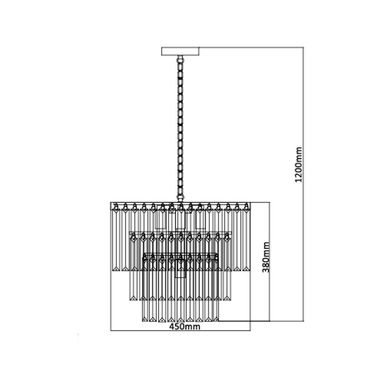 Hengelampe VETRO Light Prestige E14 Krystall