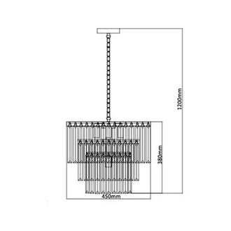 Hengelampe VETRO Light Prestige E14 Krystall