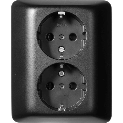 Elko dobbel m/jord innfelt rs1091 - Sort