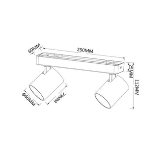 Spotskinne SNOW Light Prestige 2xGU10