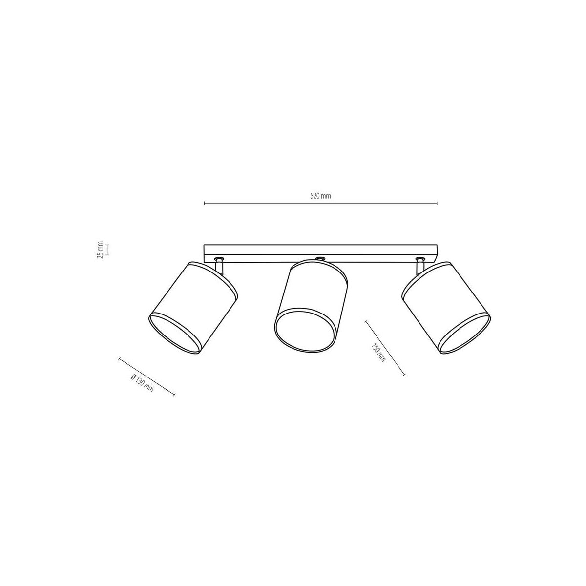 Spotskinne STELO Spot-Light E27