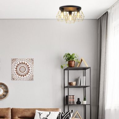 Taklampe GALAXY TK Lightning 3xE27 - Gull