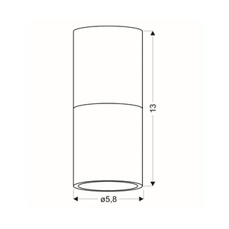 Utenpåliggende TUBA CANDELLUX GU10