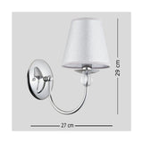 Vegglampe EMMANUELLE ALFA E14 - Sølv