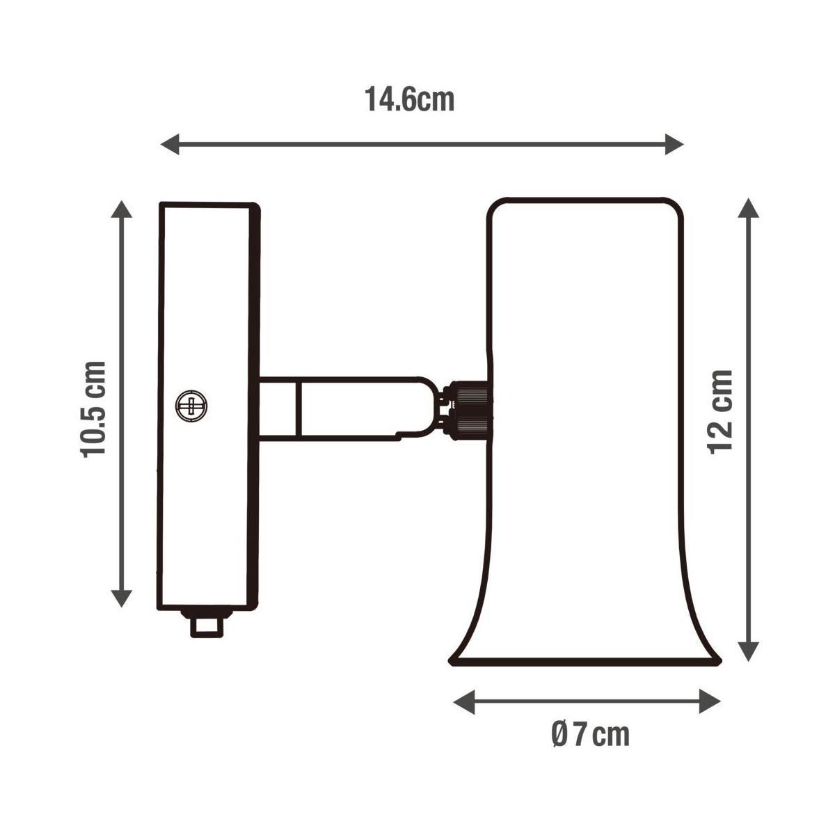 Vegglampe HOKI Inspire E27 - Sort