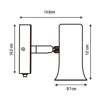 Vegglampe HOKI Inspire E27 - Sort