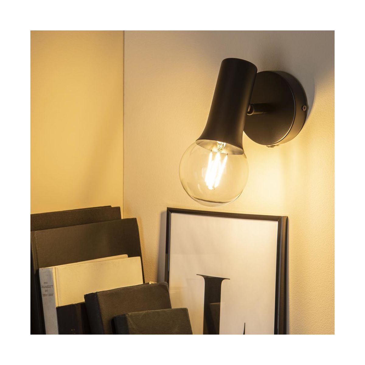 Vegglampe HOKI Inspire E27 - Sort