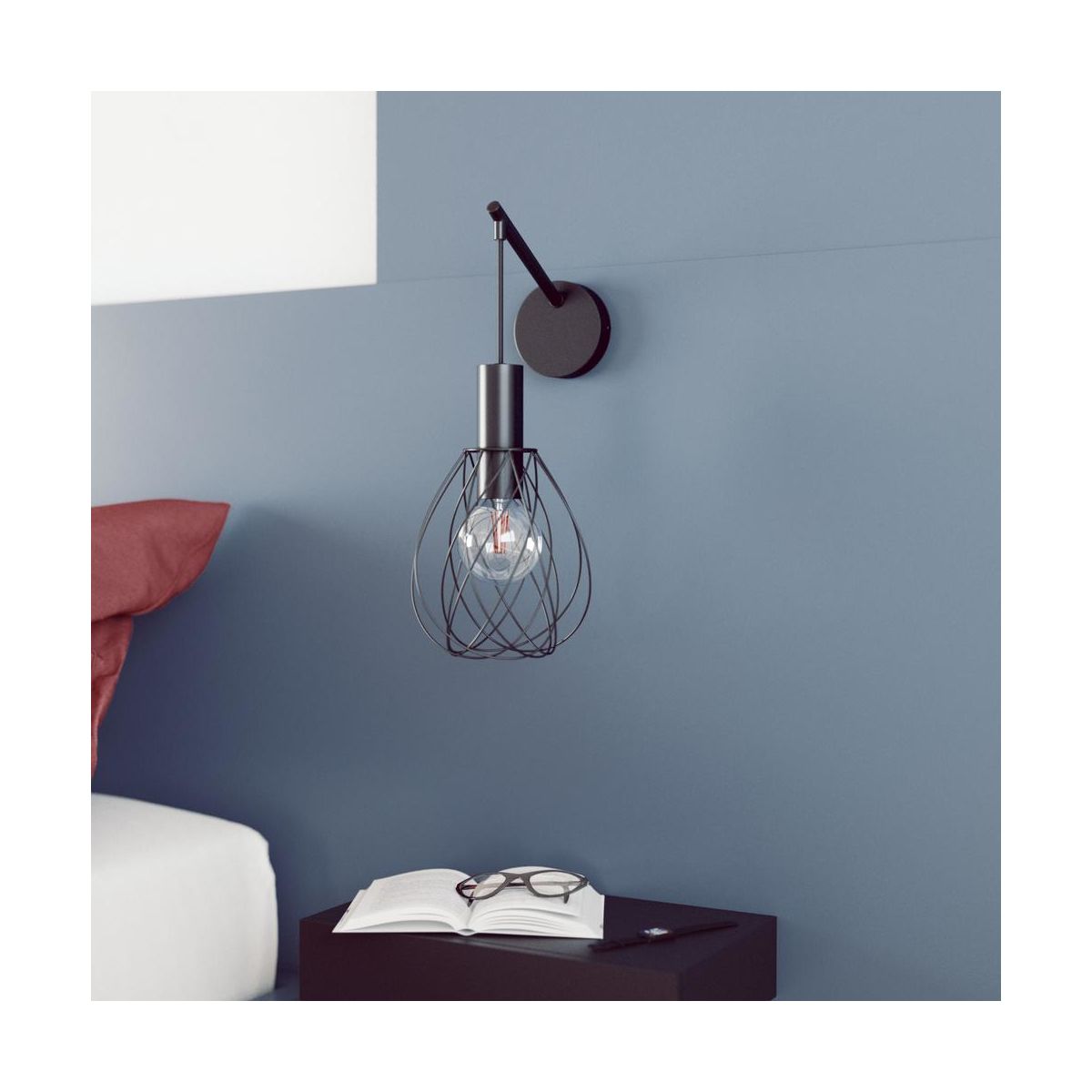 Vegglampe MERONE Inspire E27 - Sort