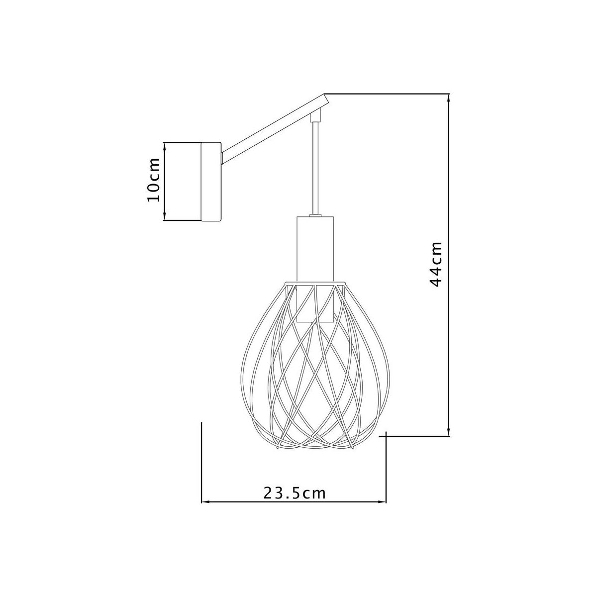 Vegglampe MERONE Inspire E27 - Sort