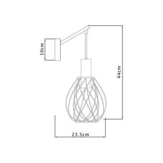 Vegglampe MERONE Inspire E27 - Sort