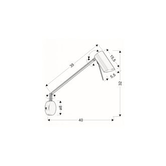 Vegglampe MILLY CANDELLUX GU10