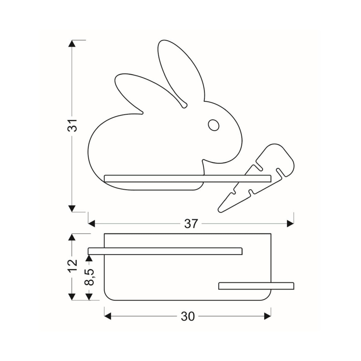 Vegglampe RABBIT Candellux LED