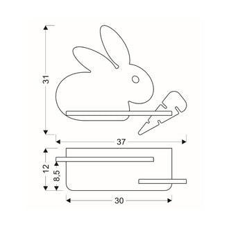 Vegglampe RABBIT Candellux LED