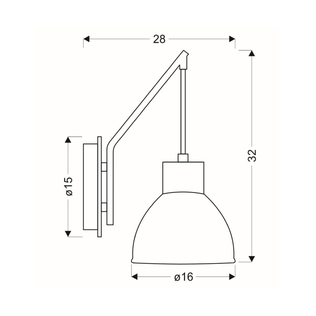 Vegglampe VARIO CANDELLUX E14