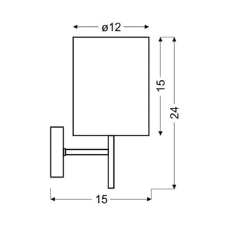 Vegglampe YAN CANDELLUX E14 - Hvit